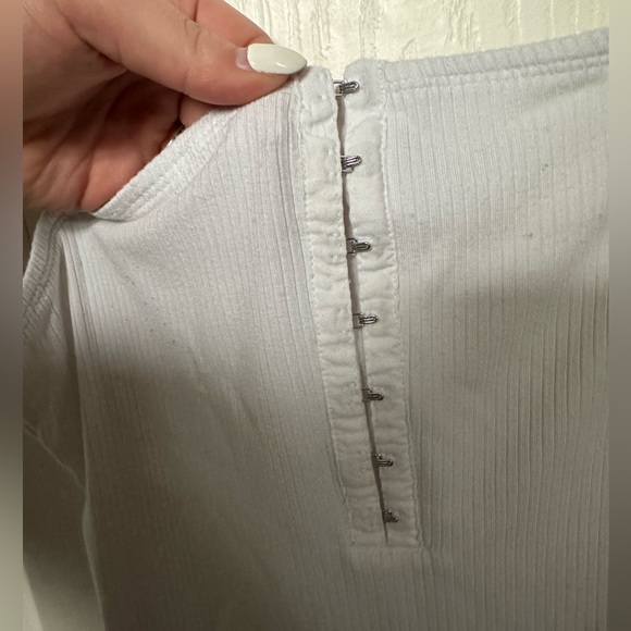 Garage Square Neck Ribbed Bodysuit - Picture 2 of 3